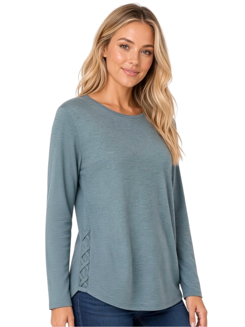 J. Jill cotton lightweight sea foam green top in size medium.